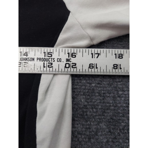 LRL Ralph Lauren Shirt Womens Large Black White Colorblock Boat Neck Career - Picture 8 of 10